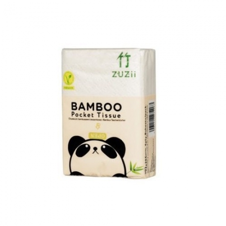 ZUZII Chusteczki higieniczne kieszonkowe bambusowe 4-warstwy 8-opakowań